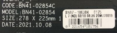 MAIN PARA SMART TV SAMSUNG QLED 8K RESOLUCION (3840 x 2160) / NUMERO DE PARTE BN94-17208Z / BN41-02854C / BN9417208Z / 17208Z / BN97-18638K / DISPLAY BN96-52443A / BN9652443A / MODELO QN85QN900AFXZA AA01 - Imagen 2